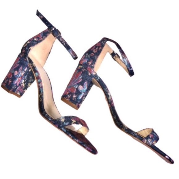 Jessica Simpson JP-Monrae Floral Block Heals Ankle Strap 8.5 - Picture 9 of 9